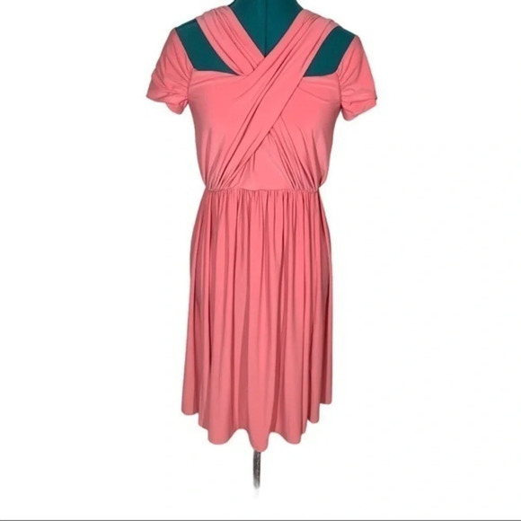 Asos Coral Cold Shoulder Cross Dress size 8 - Picture 1 of 8